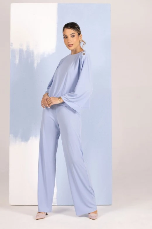 CALÇA FERRACHE MALHA WIDE LEG