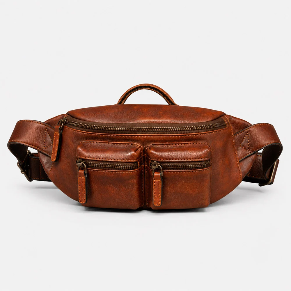 Designer Bum Bag for Men – Concealed Carry Leather Fanny Pack with Multi-Pocket Design - Image 3