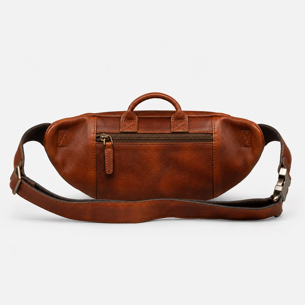 Designer Bum Bag for Men – Concealed Carry Leather Fanny Pack with Multi-Pocket Design - Image 4