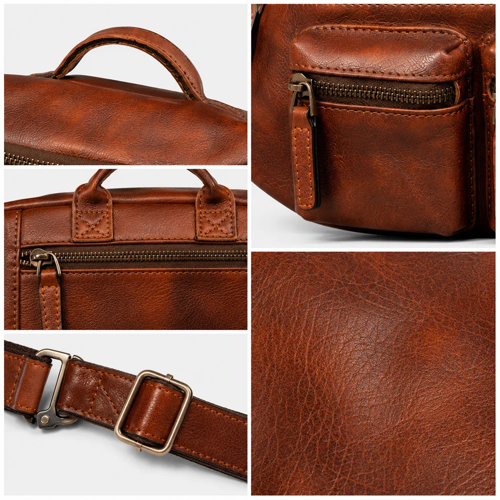 Designer Bum Bag for Men – Concealed Carry Leather Fanny Pack with Multi-Pocket Design - Image 6