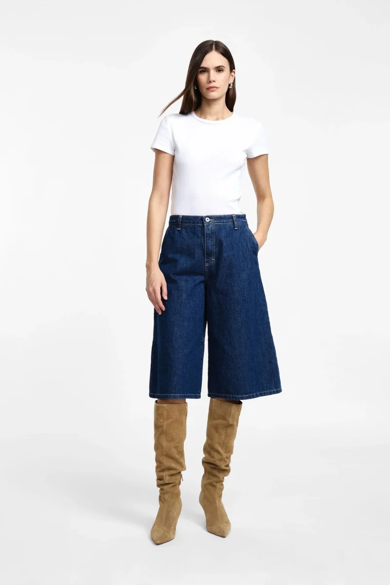 BERMUDA PLEASE WIDE LEG NA ALTURA NO JOELHO