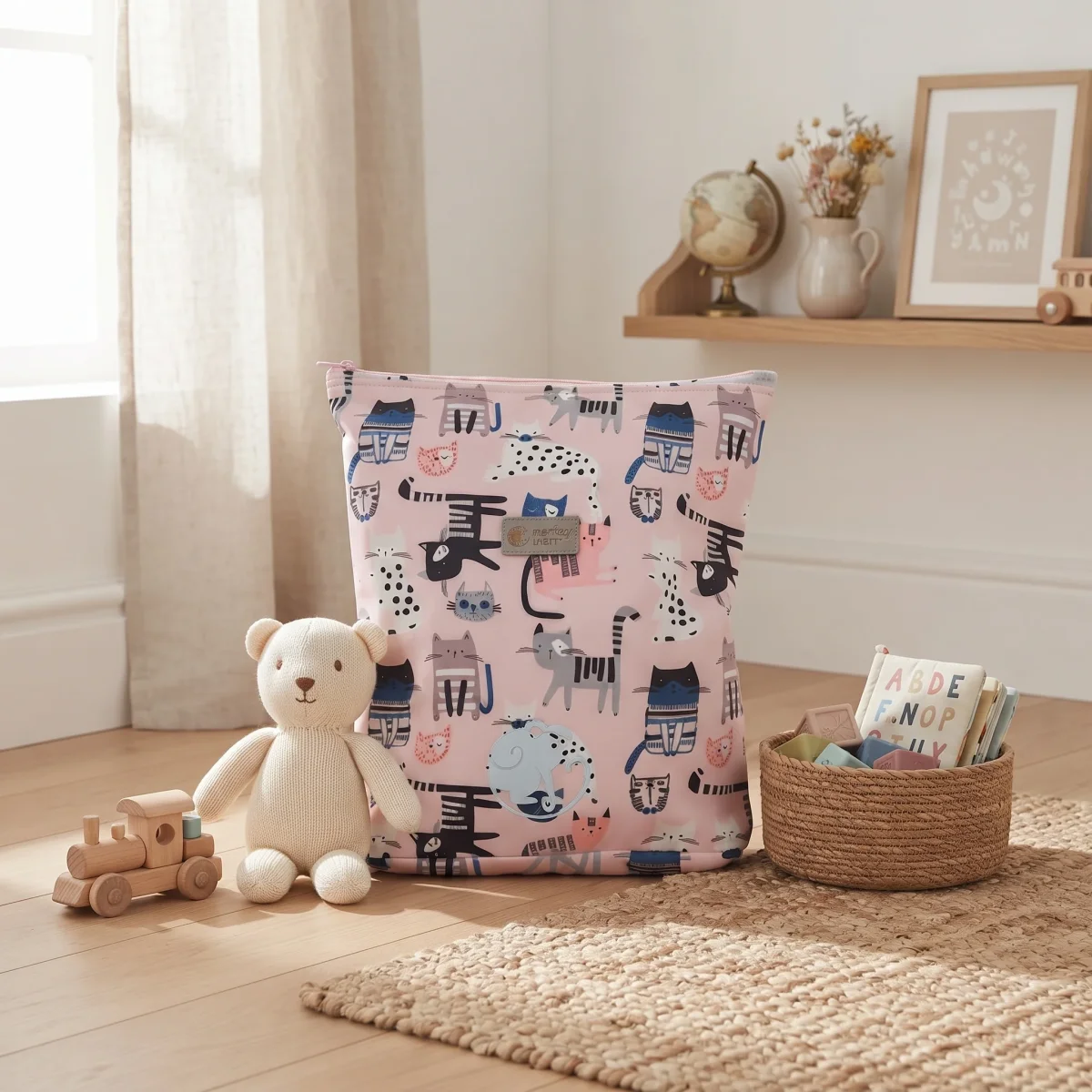 Mochila infantil softshell Monkey Mum® - Gatinhos - Rosa - Image 3